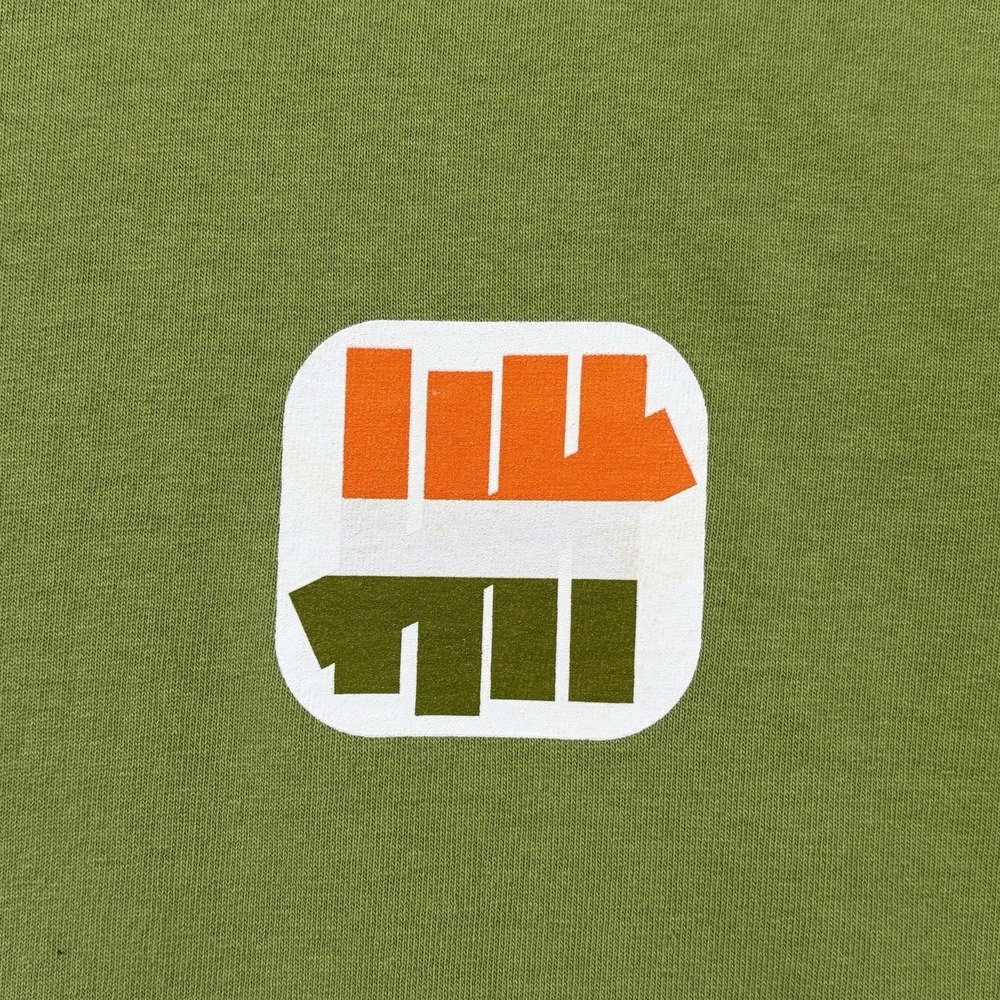 Undftd T Shirt Mens Large Green Front Back Graphic Tee Made In USA Streetwear - Picture 3 of 8